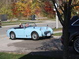 1960 Austin Healey Bugeye Sprite Iris Blue Bud Hepburn